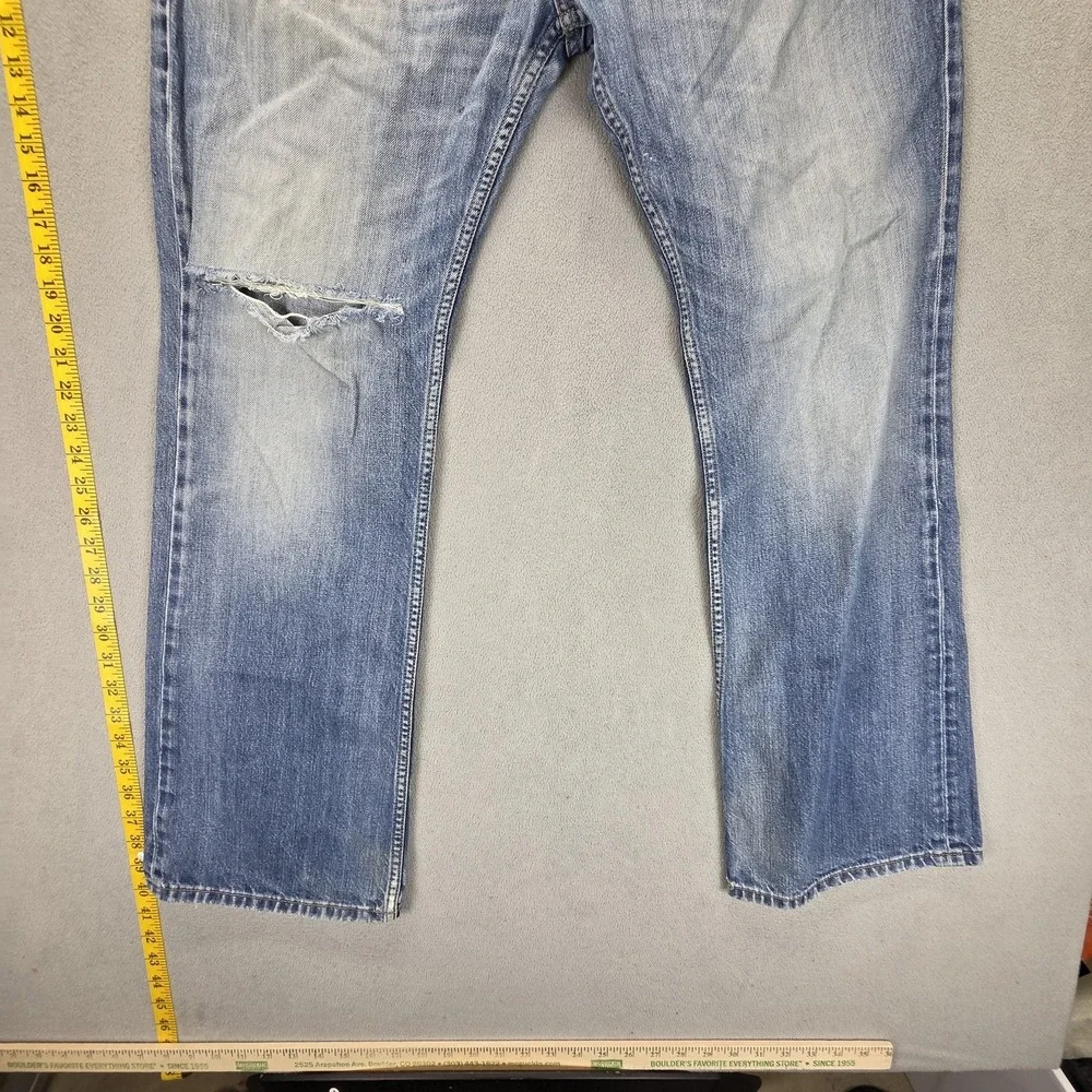 Diesel Jeans Mens 34x30 Blue Zatiny Med Wash Bootcut Button Fly 008XR